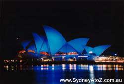 Opera House in blue light