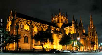 St Mary's Cathedral by night