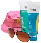 Sun protection - sunglasses, hat and sunscreen
