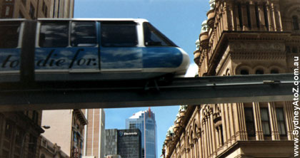 Sydney Monorail, Queen Victoria Building.