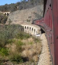ZigZag Railway entering one of the viaducts